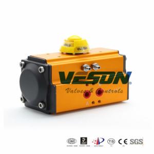 China Durable Pneumatic Rotary Valve Actuator / Rack And Pinion Valve Actuator 0.25 -0.8 Mpa factory