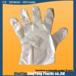 White Disposable PE Gloves , One Size Fit All Disposable Food Service Gloves