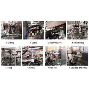 PLC Automatic Rotary Packing Machine With Multihead Weigher
