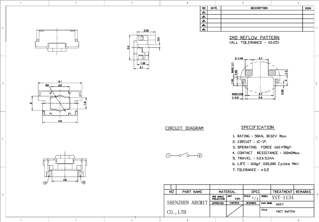 Smt Tact Switch