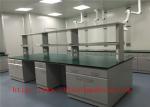 Full Steel Chemistry Lab Tables 12.7mm Solid Worktops SGS Certified