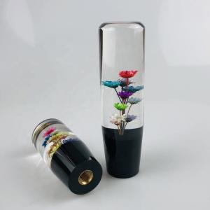 China Clear Car Resin Shift Knob Custom With Real Flower Inside factory
