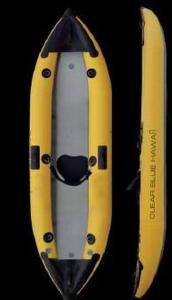 China Bottom Transparent Inflatable Sea Kayak One Man Inflatable Kayak With 2 Fabric Seats factory