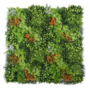 China PE Artificial Grass Walls Panels 45mm Hedge PP Woven For Decoration factory