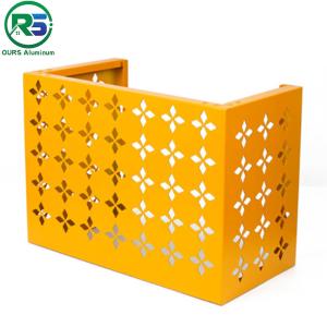 China Outdoor Decorative PVDF PPG Metal Air Conditioner Cover Curved Cladding Aluminum Facade Panel factory