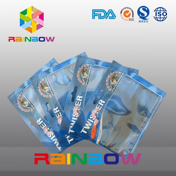 Custom Logo Coloful Three Side Seal Clear Plastic Pouches Packaging For Candy / Snack Food