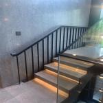 Cable Wrought Iron Hand Railing Exterior Safety Handrails For Outdoor Steps