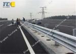 Galvanized Steel W Beam Crash Barrier 1000 Meters Silver Color CE Approved