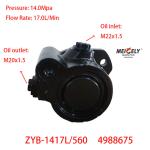 Cummins ISD ISDE 4BT Engine 4988675 Power Steering Hydraulic Pump