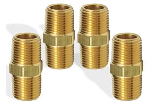 China NPT Male Thread Brass Straight Hex Nipple Fitting Lead Free factory