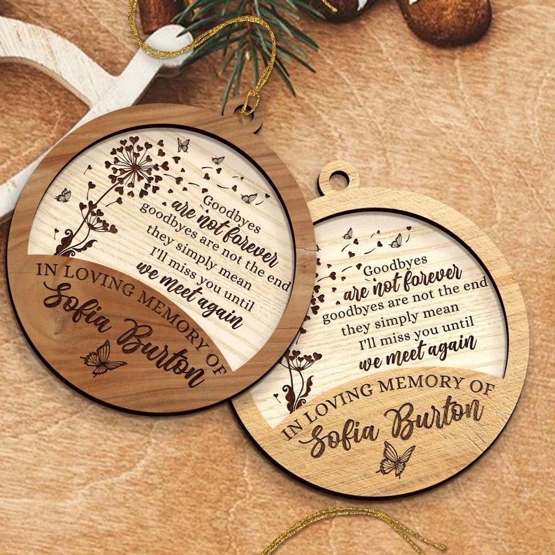 Christmas Hollow Woodland Christmas Hanging Tree Ornaments for Indoor Outdoor Party Decor
