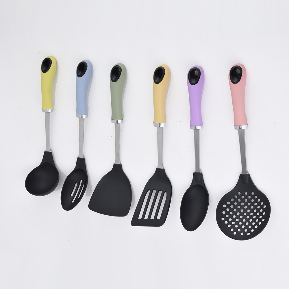 Kitchen Household Utensil Set with Non-Stick Cooking Tools and Stainless Steel Handle