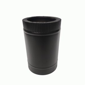China Double Wall Black Straight Insert 300mm Stove Chimney Pipe factory
