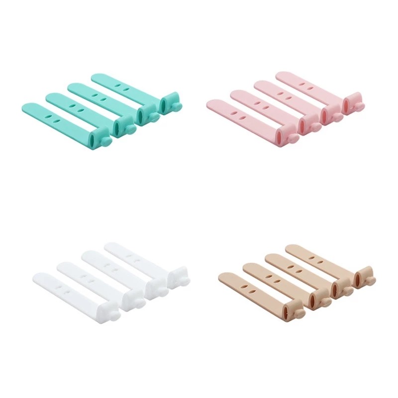 1.5mm-2.0mm Oval Silicone Self Gripping Cable Ties 6.5cm 7.4cm