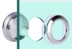 Hidden Non Punching Shower Door Pull Stainless Steel Round Easy Replacement
