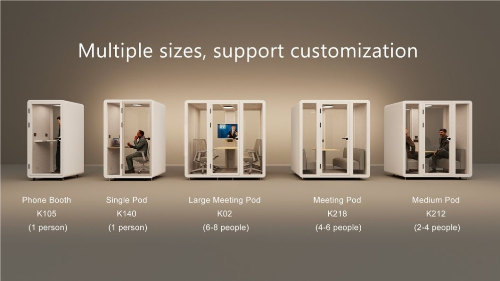 Elegant Modular Soundproof Pod For 4-6 People Office Meeting And Calls Package Size 226.00cm * 116.00cm * 134.00cm