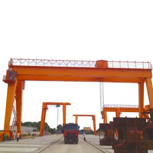 China Popular Selling Electric Double Girder Gantry Crane With Trolley For Lifting factory