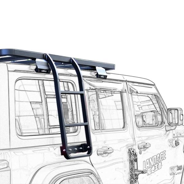 No-drilling Installation Pickup Truck Tailgate Ladder for Jeep Wrangler JL JK