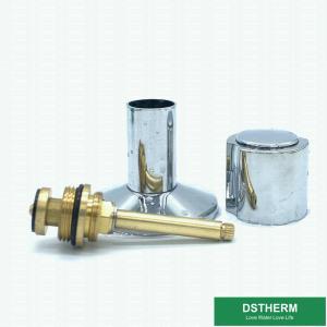 China Stop Valve Cartridges Top Parts Chrome Plated Round Hexagonal Handle factory