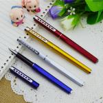 Gel pen,Promotional gel-ink pen with cap,black rubber gel-ink pen