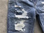 Light Wash Mens Denim Jacket And Jeans Ripped / Patched Denim Bermuda Shorts
