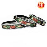 Luxury Pattern Reflective Big Nylon Dog Collars , Pet Accessories Custom Dog
