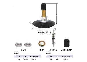 China TR4 Base Brass Valve Stem Diameter 45mm Effective Length 34mm V1.09.1 factory