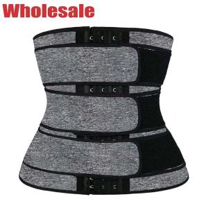 China Extreme Waist Trainer 3 Hook Black Large Triple Strap Waist Trainer OEM factory