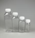 Lanwei 250Ml 500Ml 12Oz16Oz Beverage Juice Water square Plastic Bottle With Cap