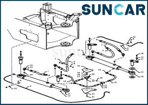 China Steering Hydraulic Cylinder Repair Seal Kit Fits 84404910 Loader 1021G 1021F Case factory