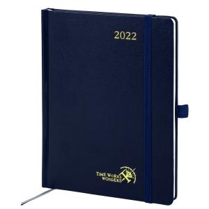 China Navy Blue 2023 Hardcover Weekly Planner 80GSM Ivory Paper Material factory