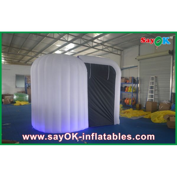 Inflatable Photo Studio PVC Purple Round Inflatable Photo Booth With Black Covers CE