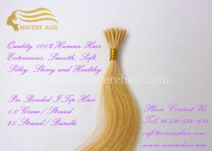 China 22 Inch Remy Human Hair Extensions 1.0 G Pre Bonded I Tip Hair Extensions For Sale factory
