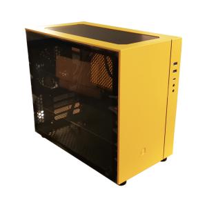 China Yellow Color ATX Type C Gen2 Aluminium PC Case factory