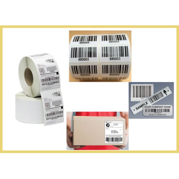 58 * 30mm Self Adhesive Thermal Label Jumbo Roll Price Barcode Stickers