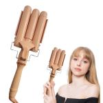 Golden Rose 230 Celsius 32mm Hair Curling Iron 3 Barrel Wand Golden