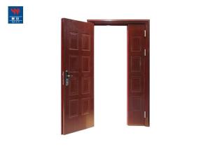 China Home Painting Surface Fire Rated Double Steel Exterior Doors factory
