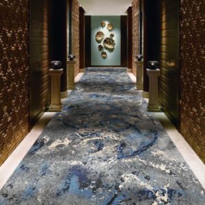 Lobby Wall To Wall Woven Axminster Carpet PP Backing With Wool