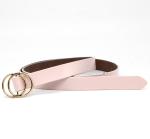 Women'S Fashion Leather Skinny Belts Hollow Ring Oval Shape Buckle