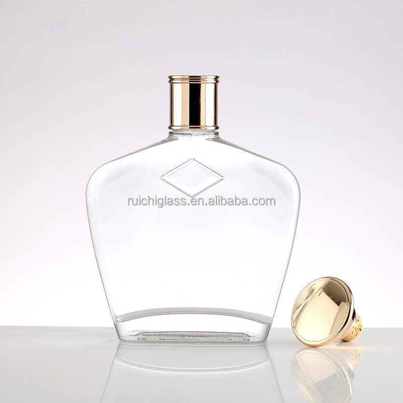 Collar Material Aluminum Plastic PP 500ml 750ml Wine Liquor Bottle with Cap