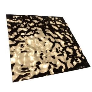 China SS 201 304 316 Rose Gold Embossed Ripple Stainless Steel Sheet factory