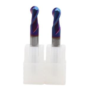 China HRC 65 R1.5*3*6*3*50 Dia TiAISiN Coated 2 Flutes Carbide Ball Nose End Mill Cutter factory
