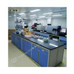 Steel Lab Island Bench With 4 Drawers 2 Lockers 2 Cabinets In White / Blue /