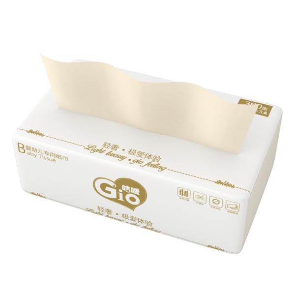 Face Cleaning 390pcs Gio Flushable Soft Baby Bamboo Tissue 3ply Disposable Mouth