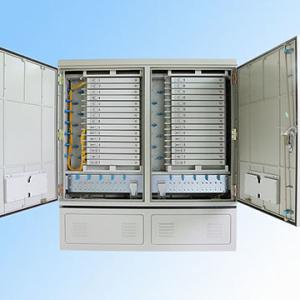 China IP 65 576FO Street Fiber Optic Joint Box Cabinet Stainless Steel SMC Housing factory