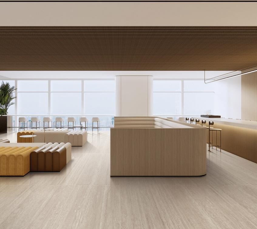 Light yellow 60x120cm Outside Floor And Antibacterial Stunning Baby Face Porcelain Tile For Hotel And Apartment
