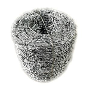 China Concertina Galvanized 12.5 12 Gauge Barbed Wire silver factory