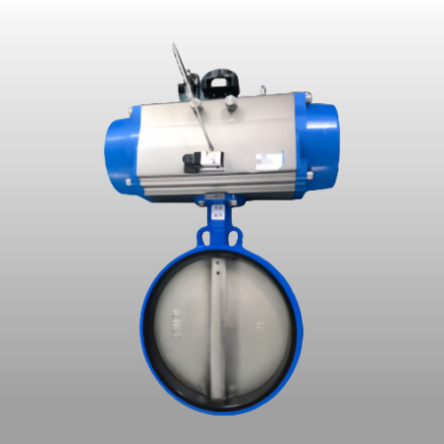 China Pneumatic Butterfly Valve DN25-1000 with Rack Pinion Actuator factory