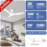 110-240V/50Hz-60Hz Mulit Colors Copper LED Ceiling Fan Light with Remote Control
