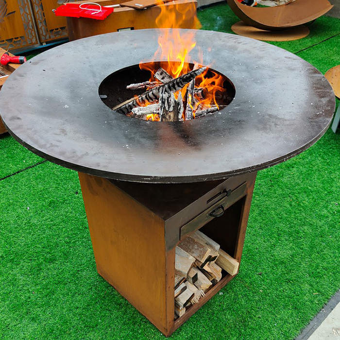 wood charcoal bbq grill